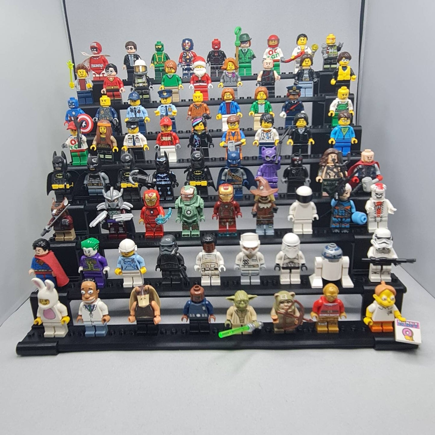 Large Tiered Display Stand for 80 Mini-Figures - Modular Storage Rack Shelf - Expandable Fig Holder