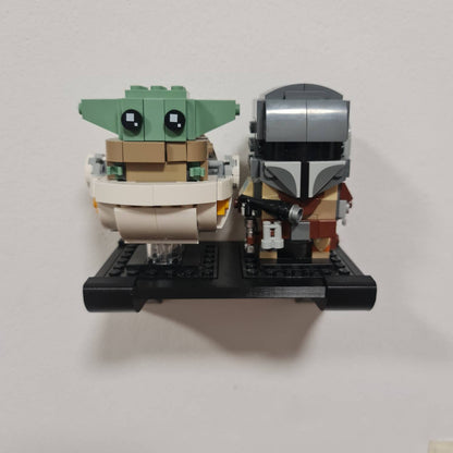 Wall-Mounted Display Shelf Compatible with Brickheadz - Wall Decor for Collectibles