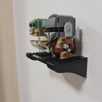 Wall-Mounted Display Shelf Compatible with Brickheadz - Wall Decor for Collectibles