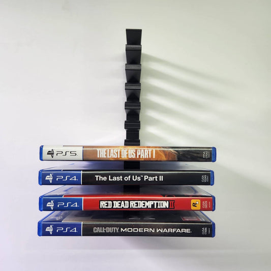 Modular Wall-Mounted PS4/PS5 Game Storage Display Shelf - Horizontal Rack for 10 Games