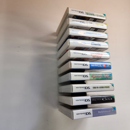 Modular Wall-Mounted Nintendo DS Game Storage Display Shelf - Horizontal Rack for 10 Games