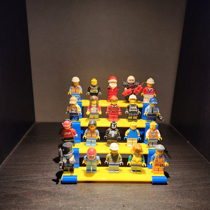 Tiered Display Stand for 20 Mini-Figures - Medium Storage Rack Shelf - Stadium-Style Fig Holder