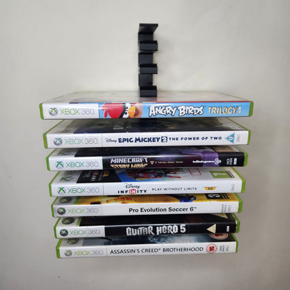 Modular Wall Mounted Xbox 360 Game Storage Display Shelf - Horizontal Rack for 10 Games